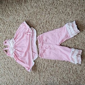 Unique Light Pink w/ Ivory Ruffle Set